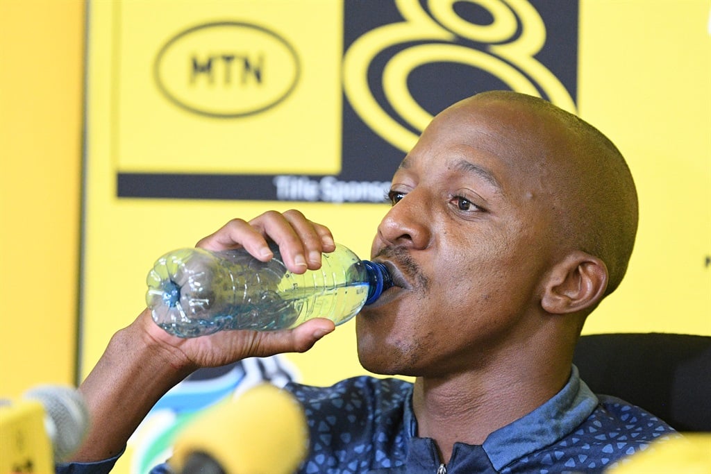 MIDRAND, SOUTH AFRICA - OCTOBER 04: Khuliso Mudau of Mamelodi Sundowns during the Mamelodi Sundowns media open day at Chloorkop on October 04, 2023 in Midrand, South Africa. (Photo by Lefty Shivambu/Gallo Images)