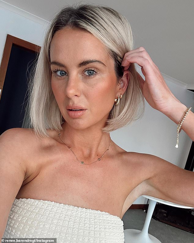 Renèe Barendregt (pictured) divided the internet with her TikTok video recounting a neighbour's complaint about her son's backyard soccer game