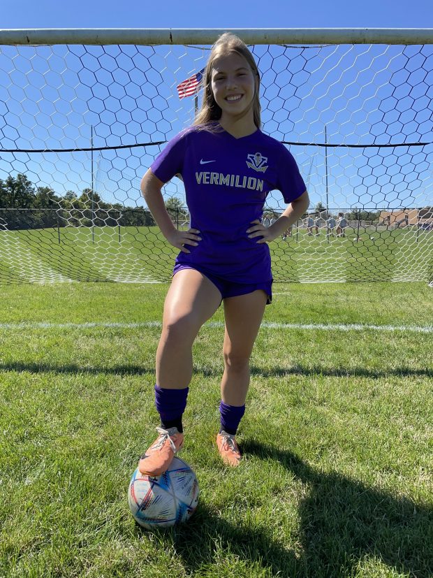 From breaking the school goals record to family soccer bloodlines, Vermilion's Livia Penton is one of a kind. (Sean Fitzgerald - The Morning Journal)