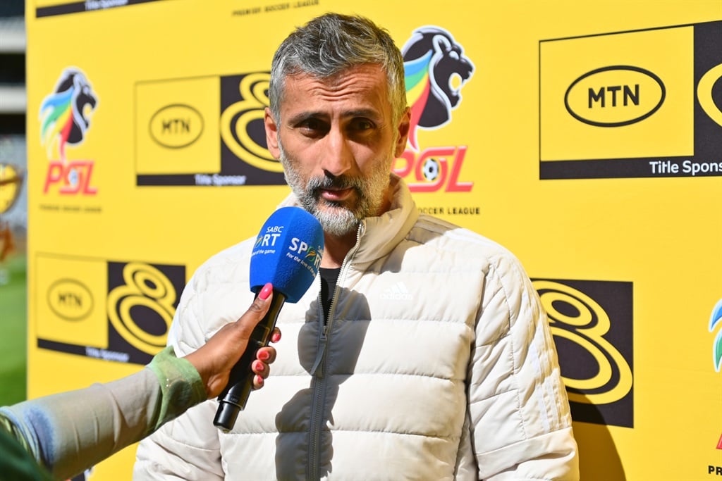 JOHANNESBURG, SOUTH AFRICA - AUGUST 31: Jose Riveiro, head coach of Orlando Pirates during the MTN8, Semi Final, 2nd Leg match between Orlando Pirates and Cape Town City FC at Orlando Stadium on August 31, 2024 in Johannesburg, South Africa. (Photo by Alche Greeff/Gallo Images)