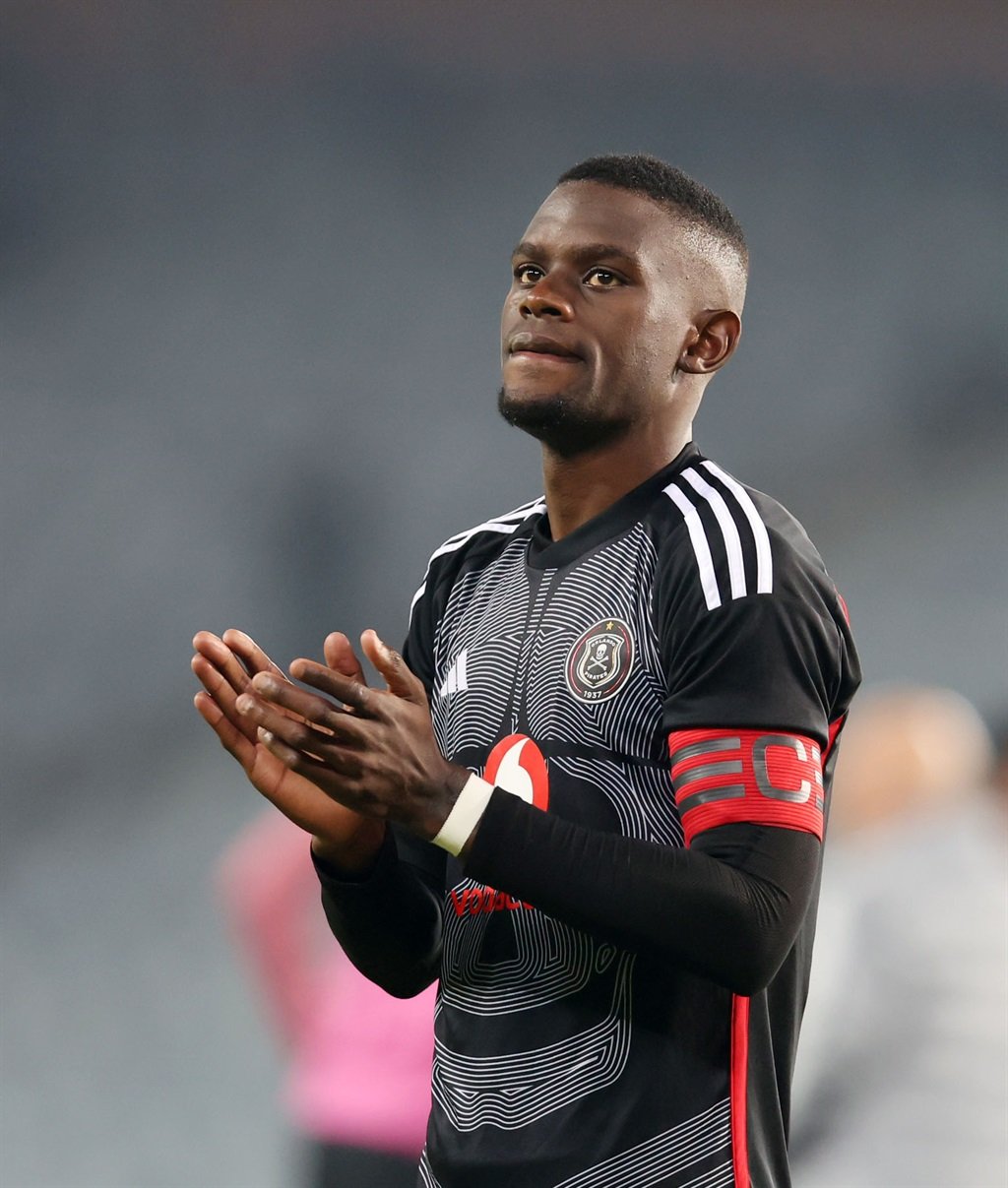 Innocent Maela of Orlando Pirates during the DStv Premiership 2023/24 match between Orlando Pirates and Chippa United at the Orlando Stadium, Soweto on 08 May 2024 