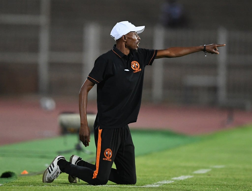 POLOKWANE, SOUTH AFRICA - SEPTEMBER 29: Phuti Mohafe coach of Polokwane City during the Betway Premiership match between Polokwane City and Stellenbosch FC at Old Peter Mokaba Stadium on September 29, 2024 in Polokwane, South Africa. (Photo by Philip Maeta/Gallo Images)