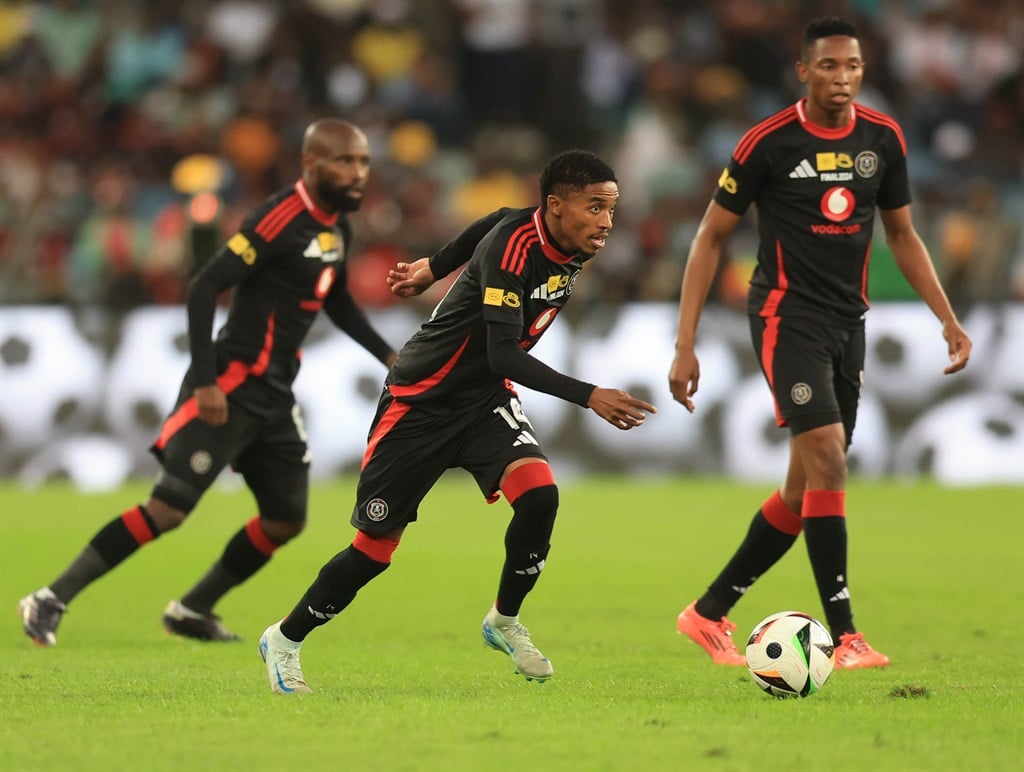 Monnapule Saleng of Orlando Pirates during the 2024 MTN8 final match between Orlando Pirates and Stellenbosch FC at Moses Mabhida Stadium in Durban on 05 October 2024  