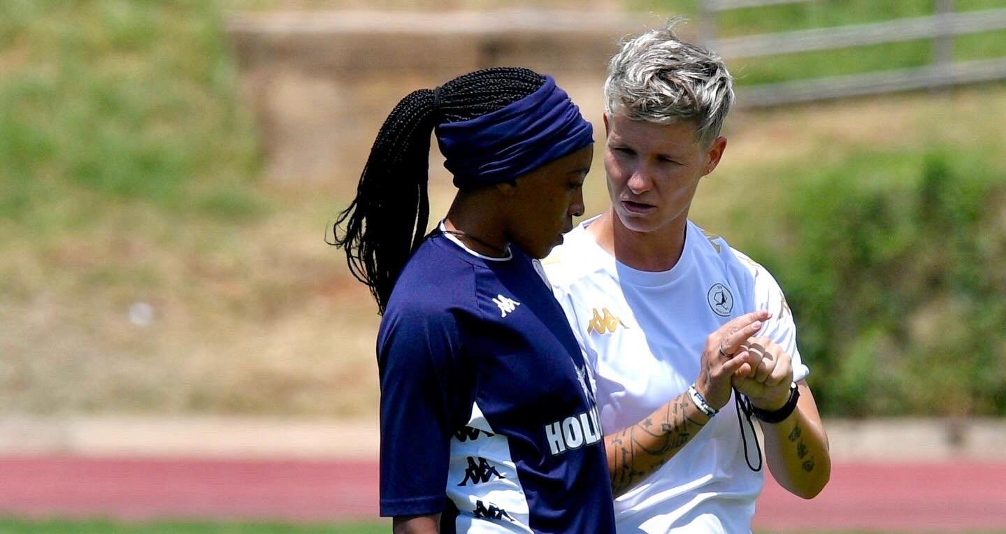 Janine van Wyk during JVW FC training session