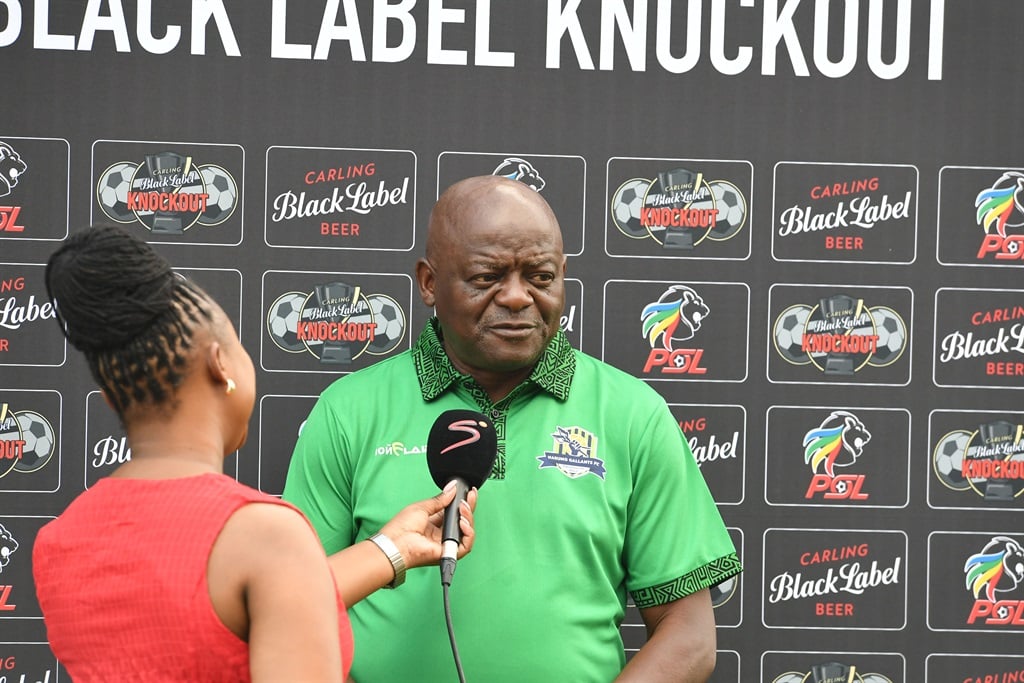 POLOKWANE, SOUTH AFRICA - OCTOBER 19: Dan Malesela head coach of Marumo Gallants during Carling Knockout, Last 16 match between Polokwane City FC and Marumo Gallants FC at Old Peter Mokaba Stadium on October 19, 2024 in Polokwane, South Africa. (Photo by Philip Maeta/Gallo Images)