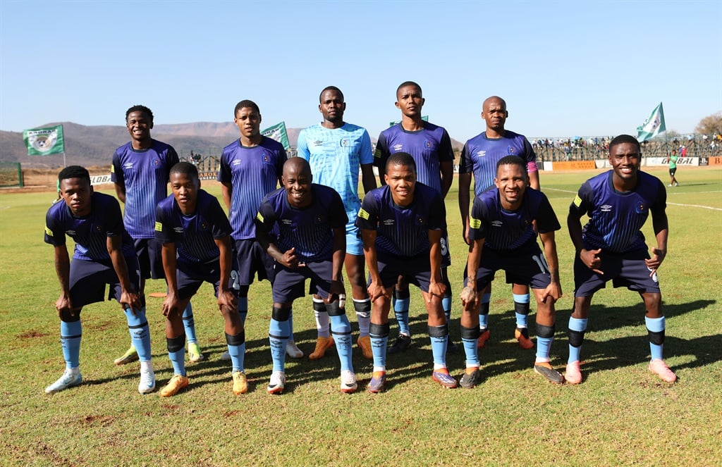 LEBOWAKGOMO, SOUTH AFRICA - AUGUST 25: Orbit College team photo during the Motsepe Foundation Championship match between Baroka FC and Orbit College FC at Global Stadium on August 25, 2024 in Lebowakgomo, South Africa. (Photo by Philip Maeta/Gallo Images)