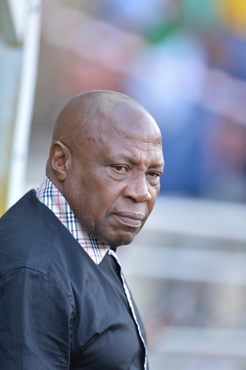 POLOKWANE, SOUTH AFRICA - NOVEMBER 12:  Bafana Bafana coach Shakes Mashaba during the 2018 FIFA World Cup Qualifier match between South Africa and Senegal at Peter Mokaba Stadium on November 12, 2016 in Polokwane, South Africa. (Photo by Lefty Shivambu/Gallo Images)