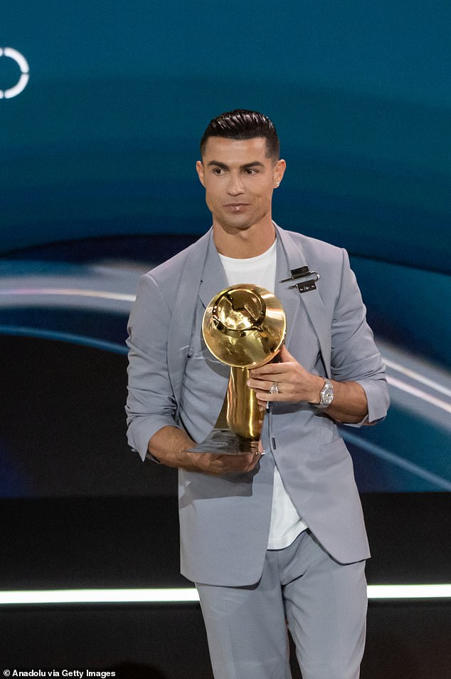 It was a big night for Cristiano as he was crowned twice at this year's Globe Soccer Awards