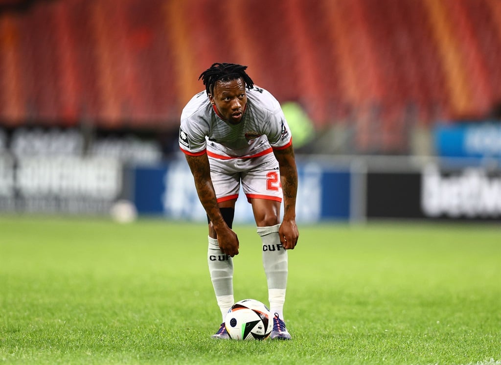 GQEBERHA, SOUTH AFRICA - OCTOBER 23: Ayabulela Konqobe of Chippa United during the Betway Premiership match between Chippa United and Stellenbosch FC at Nelson Mandela Bay Stadium on October 23, 2024 in Gqeberha, South Africa. (Photo by Richard Huggard/Gallo Images)