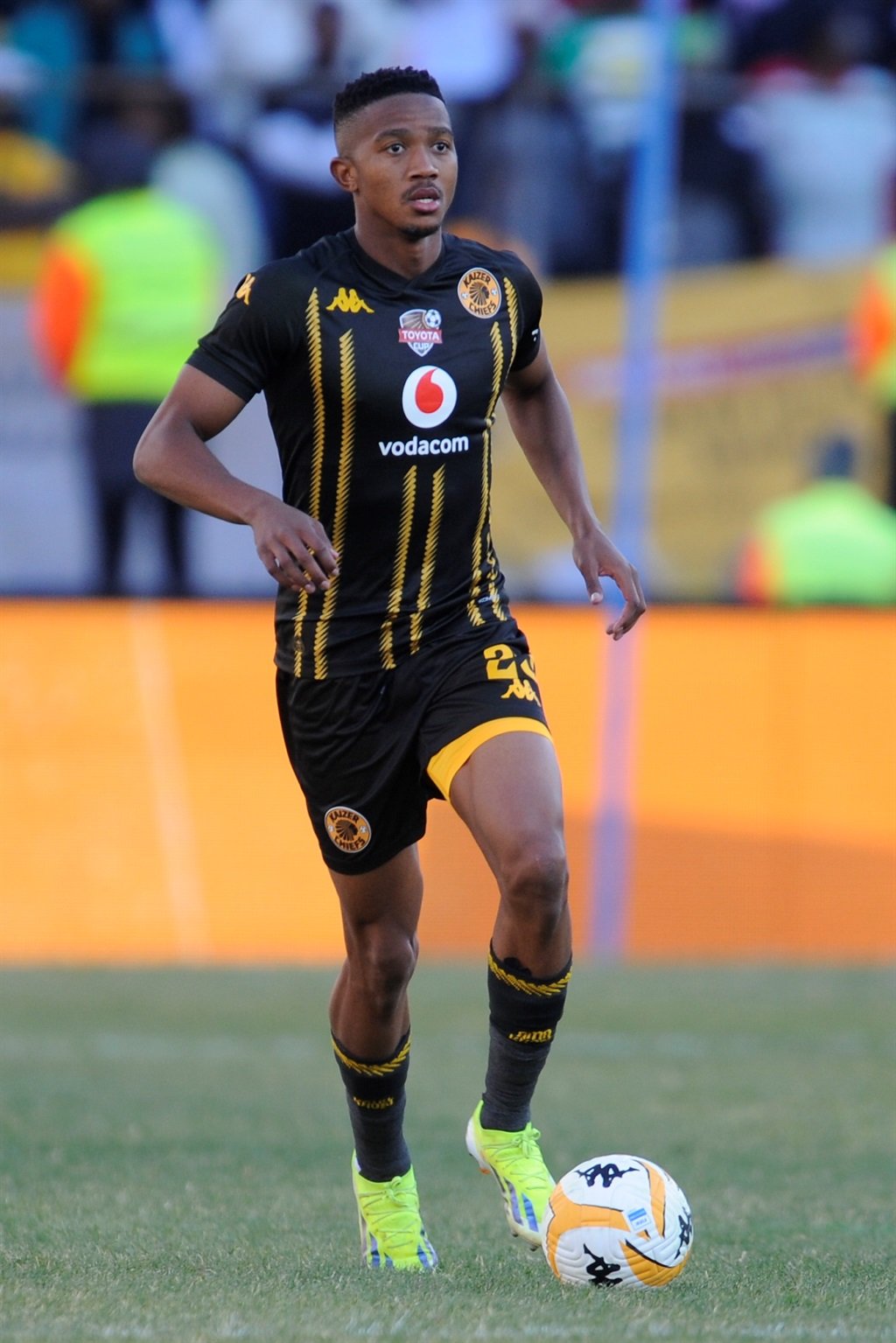 BLOEMFONTEIN, SOUTH AFRICA - JULY 28: Given Msimango of Kaizer Chiefs during the Toyota Cup 2024 match between Kaizer Chiefs FC and Young Africans at Toyota Stadium on July 28, 2024 in Bloemfontein, South Africa. (Photo by Charle Lombard/Gallo Images)