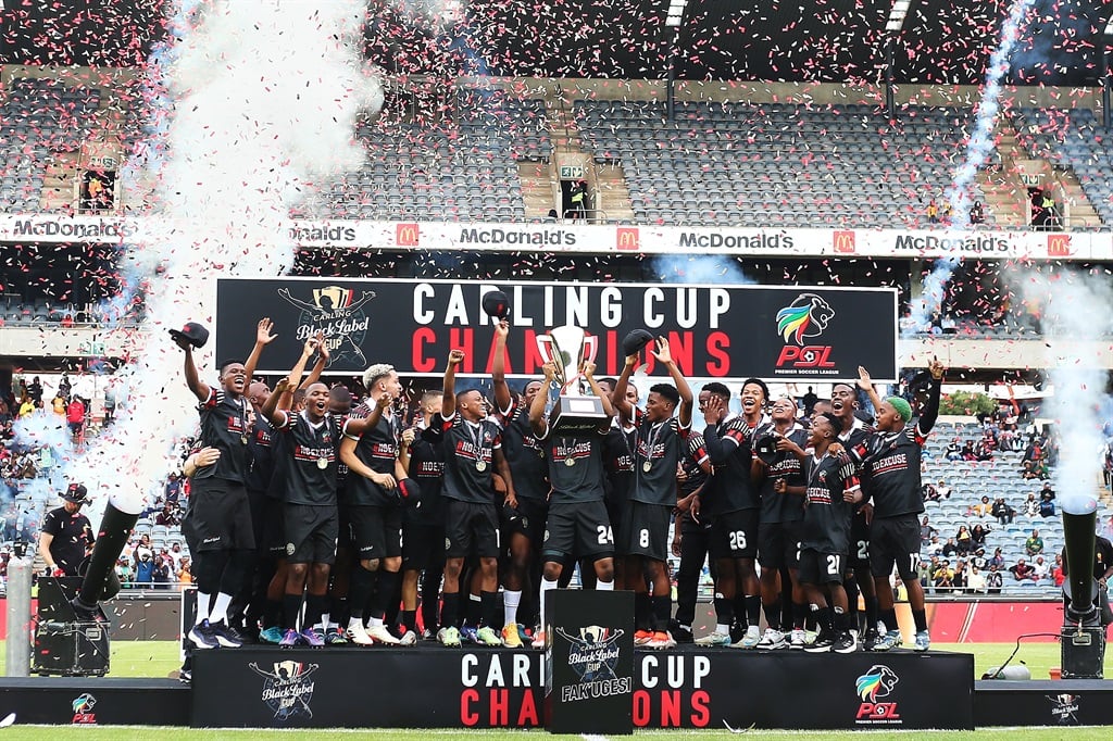 JOHANNESBURG, SOUTH AFRICA - DECEMBER 21: Carling All-Star champions of 2024 Carling Black Label Cup, Final match between Magesi FC and All Stars at Orlando Stadium on December 21, 2024 in Johannesburg, South Africa. (Photo by Daniel Hlongwane/Gallo Images)