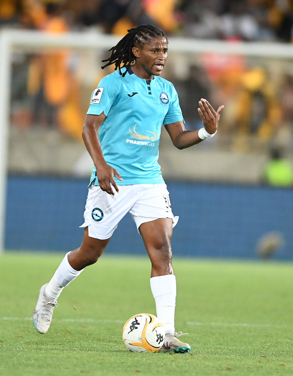 POLOKWANE, SOUTH AFRICA - NOVEMBER 27: Siyethemba Sithebe of Richards Bay during the Betway Premiership match between Kaizer Chiefs and Richards Bay at Peter Mokaba Stadium on November 27, 2024 in Polokwane, South Africa. (Photo by Philip Maeta/Gallo Images)