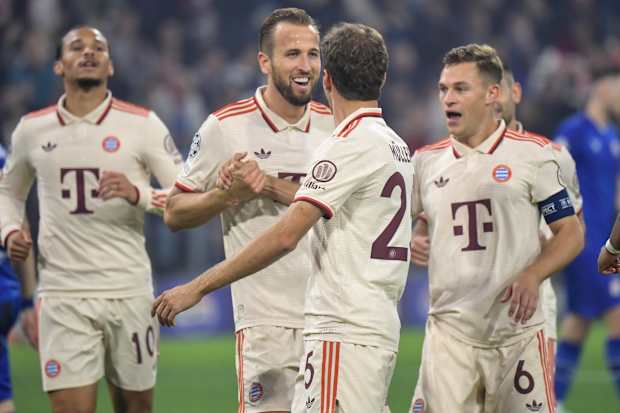 Leroy Sane, Harry Kane, Thomas Müller and Joshua Kimmich