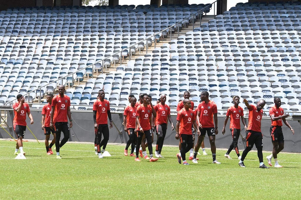 JOHANNESBURG, SOUTH AFRICA - DECEMBER 06: Players during the Orlando Pirates media open day at Orlando Stadium on December 06, 2024 in Johannesburg, South Africa. (Photo by Lefty Shivambu/Gallo Images)