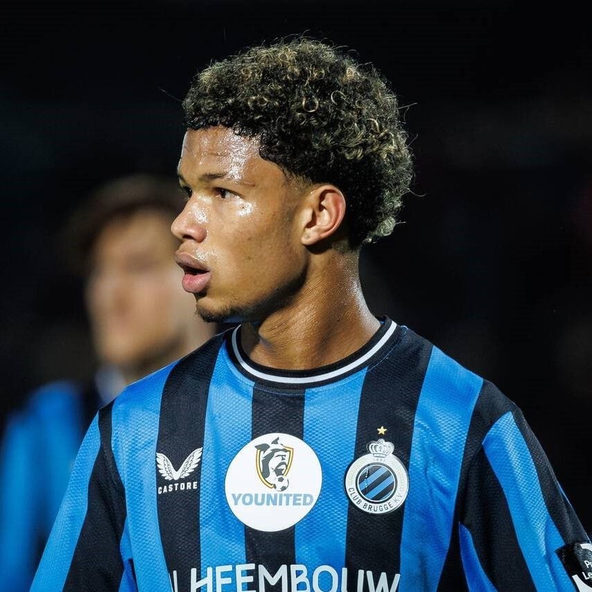 Shandre Campbell was in Club Brugge's squad for their UEFA Champions League match against Aston Villa.