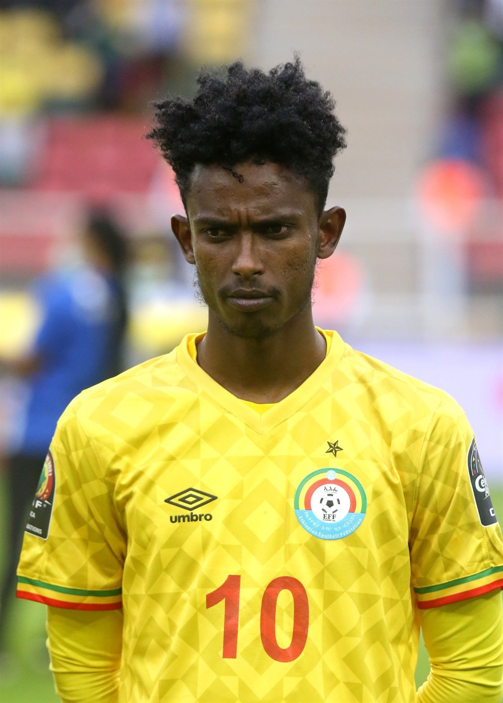 YAOUNDE, CAMEROON - JANUARY 13: Headshot of Ethiopias Abubeker Nassir taken at Ahmadou Ahidjo Stadium on January 13, 2022 in Yaounde, Cameroon. (Photo by MB Media/Getty Images)