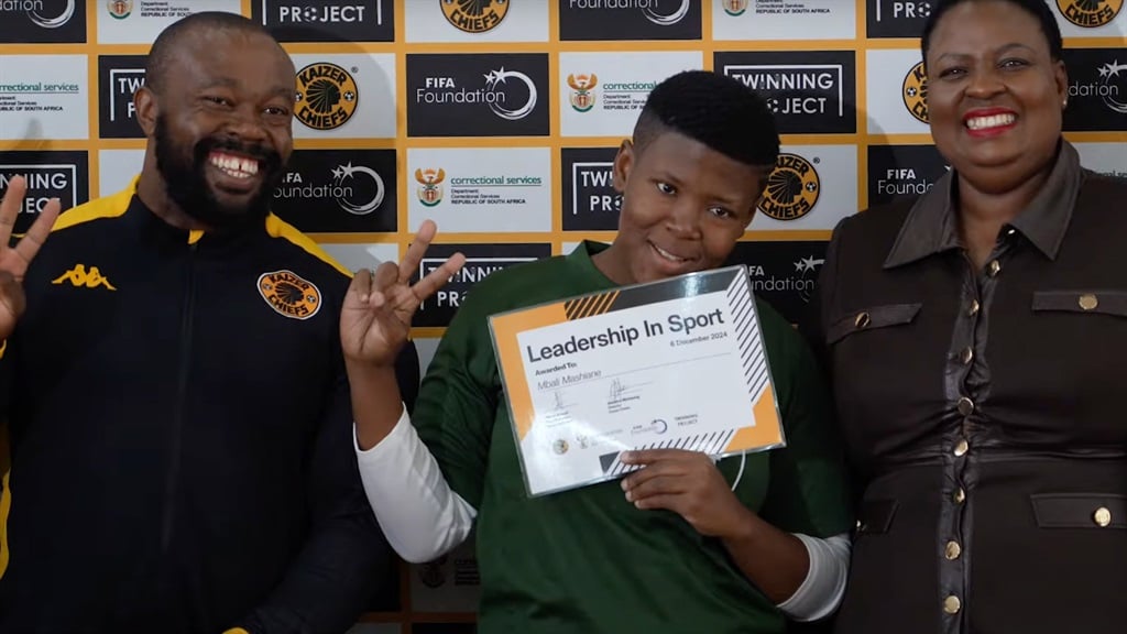 On Friday, several inmates at the Johannesburg Correctional Centre graduated from the FIFA and Kaizer Chiefs' Twinning Project. (Ditiro Selepe/News24)