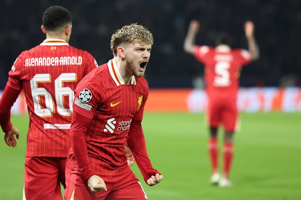 PARIS, FRANCE - MARCH 5: Harvey Elliott of Liverpool celebrates 0-1