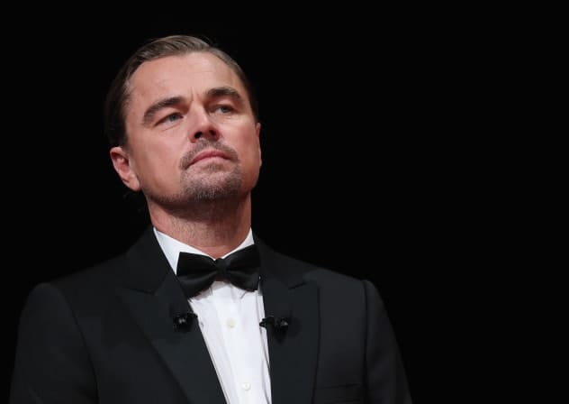 Leonardo DiCaprio stands on stage during the opening ceremony and the screening the film "Partir un jour" (Leave One Day) Out of competition at the 78th Cannes Film Festival in Cannes, France, May 13, 2025.