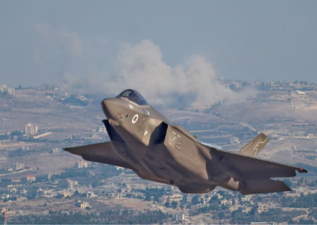  Israel at War - Illustrative image of an Israeli F-35 fighter jet.