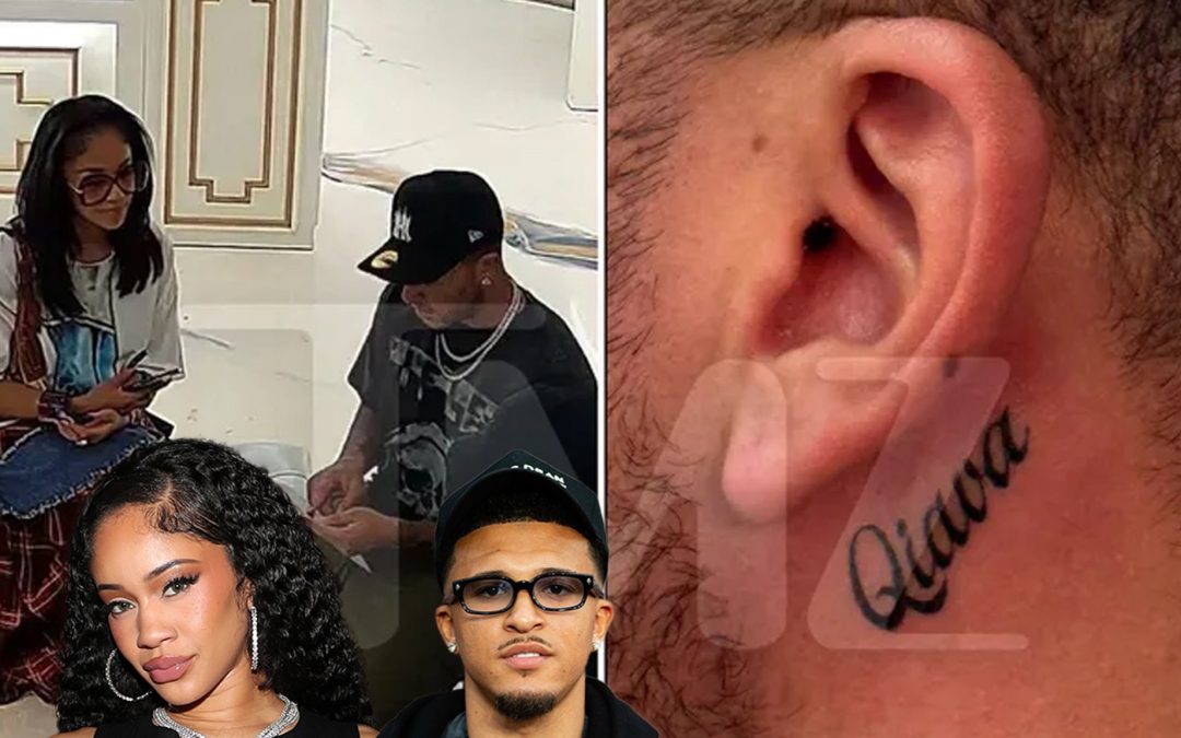 Saweetie & Jadon Sancho Hit Tattoo Shop, Soccer Star Gets Her Middle Name Inked