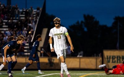 One week after breaking nose and upper jaw, David Ismail scores winner for Vermont soccer